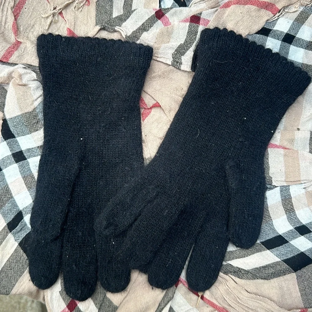 Carolina Amato Wool Angora Rabbit Hair Gloves